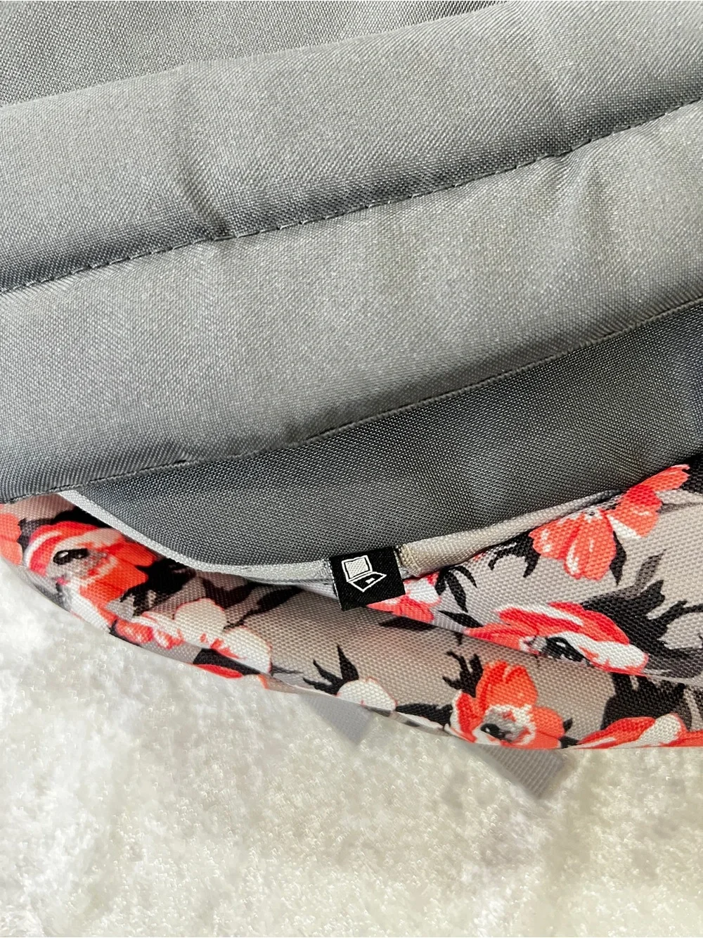 JanSport Large Student Backpack Gray Coral Floral Fit 15